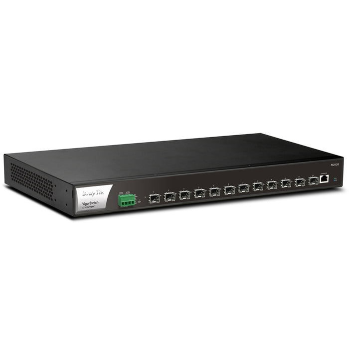 DrayTek FX2120 VigorSwitch 12-Port Layer 2+ Managed Rackmount 10-Gigabit SFP+ Switch - IT Supplies Ltd