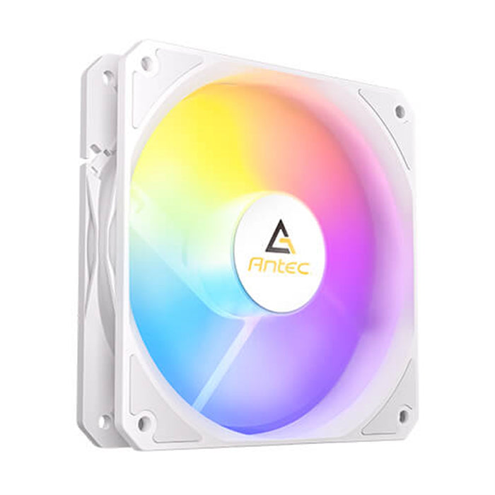 Antec P12R ARGB Reverse PWM 120mm Fan - 4-Pin, White, High-Airflow Cooling, 9-Blade Design with Anti-Vibration Pads - IT Supplies Ltd