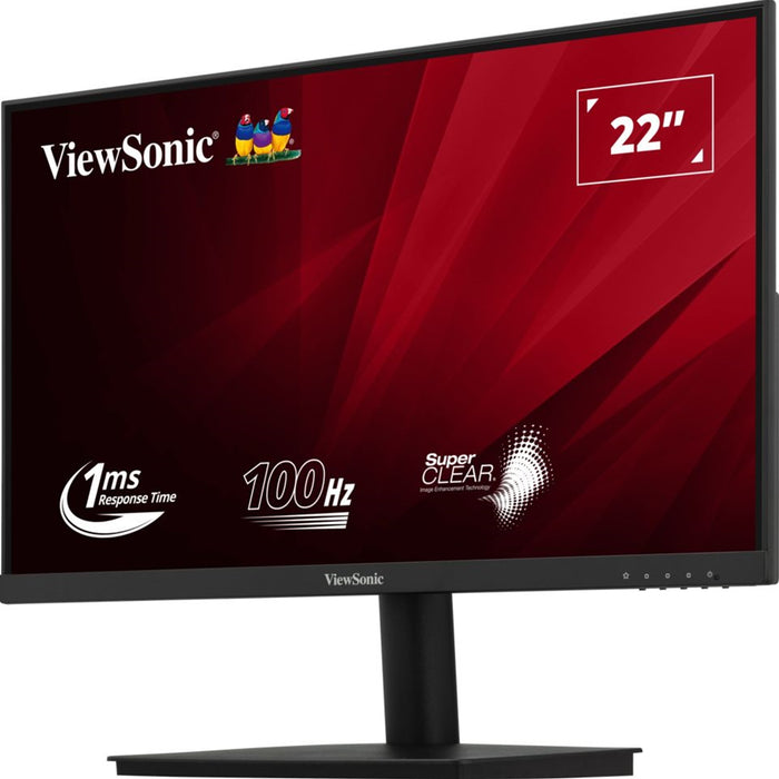 Viewsonic VA220-H 22-Inch Full HD Monitor, 1080p, 1920 x 1080 resolution, 100Hz, HDMI, VGA, 1ms, LED, VA Panel, VESA - IT Supplies Ltd