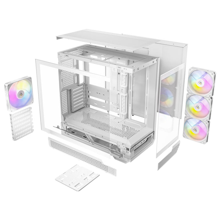 Antec C7 ARGB Mid Tower Tempered Glass PC Gaming Case - White, 3x 120mm & 1x 140mm ARGB Fans, USB 3.2 Gen2, EATX/ATX/mATX/mITX Support - IT Supplies Ltd