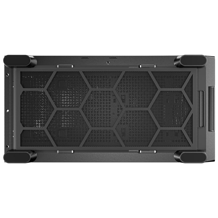 Antec FLUX Mid Tower PC Case - Tempered Glass, Black/Wood, 5 PWM Fans, USB-C, E-ATX/ATX/mATX/ITX Compatibility - IT Supplies Ltd