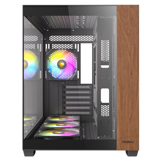 Antec CX800 Wood ARGB Mid-Tower PC Case - 270° Panoramic View, Tempered Glass, 9 Fan Positions, USB Type-C - IT Supplies Ltd