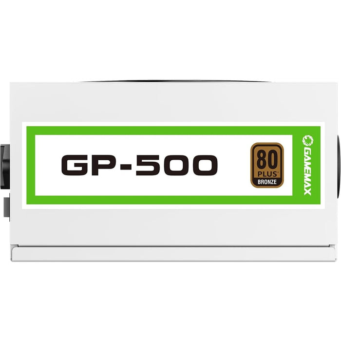 GameMax GP-500 500W 80 Plus Bronze Certified Power Supply Unit with Ultra Silent 140mm White Fan, High Efficiency, and Reliable Performance for Gaming and Office PCs - IT Supplies Ltd