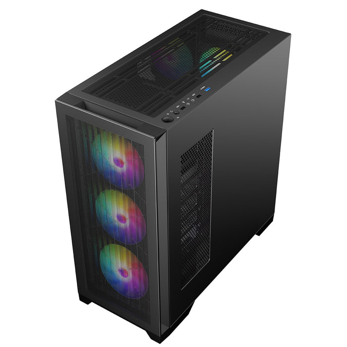 CRONUS Phanes Gaming PC Case, Mid Tower with Tempered Glass, ARGB Lighting, Enhanced Connectivity, and Superior Airflow, ATX, Micro ATX, Mini-ITX, and E-ATX - IT Supplies Ltd