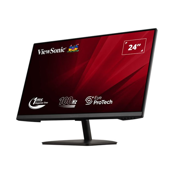 Viewsonic VA2408-MHDB 24 Inch IPS Monitor, Full HD, 100Hz, 1ms, USB Hub, VGA, HDMI, Displayport, VESA, Speakers - IT Supplies Ltd