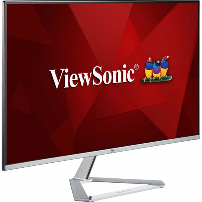 Viewsonic VX2776-SMH 27 Inch IPS Frameless Monitor, Full HD, 100Hz, 4ms, VGA, 2xHDMI, Int PSU, VESA, Chrome Stand, Speakers - IT Supplies Ltd