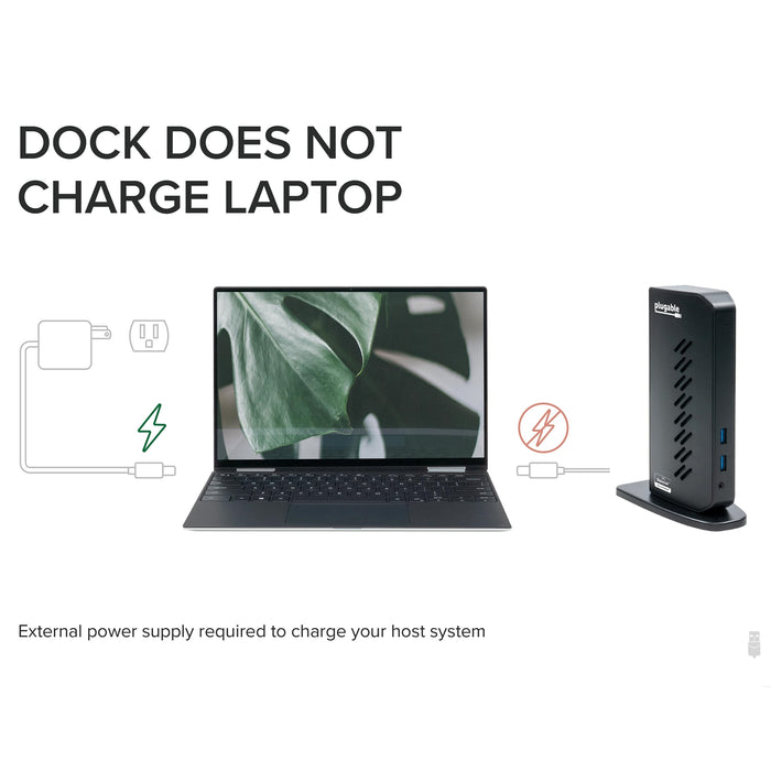 Plugable UD-3900Z USB-A/USB-C Dual Monitor Universal DisplayLink Certified Docking Station - IT Supplies Ltd