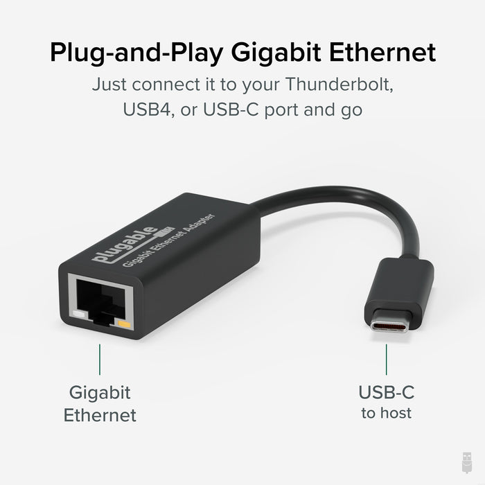 Plugable USBC-E1000 USB-C to Gigabit Ethernet Adapter