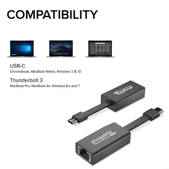 Plugable USB-TE1000 USB-C to Gigabit Ethernet Adapter