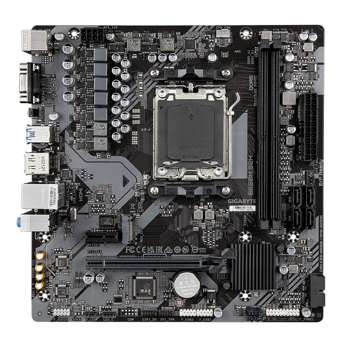 Gigabyte B650M S2H Ultra Durable AMD AM5 Socket Motherboard, Micro-ATX, 2x DDR5 Slots, 1x M.2 Socket, GbE LAN, 1x D-Sub / 1x DisplayPort / 1x HDMI Port