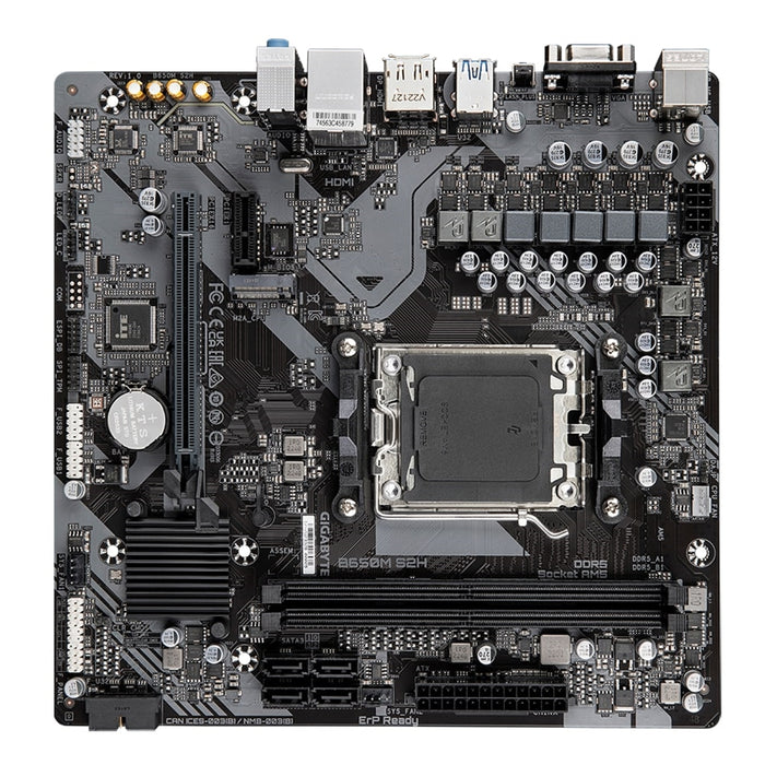 Gigabyte B650M S2H Ultra Durable AMD AM5 Socket Motherboard, Micro-ATX, 2x DDR5 Slots, 1x M.2 Socket, GbE LAN, 1x D-Sub / 1x DisplayPort / 1x HDMI Port