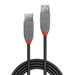 Lindy 36701 USB-A (M) 2.0 To USB-A (F) 2.0 Anthra Line 480Mbps Extension Cable - Black - 0.5m - IT Supplies Ltd