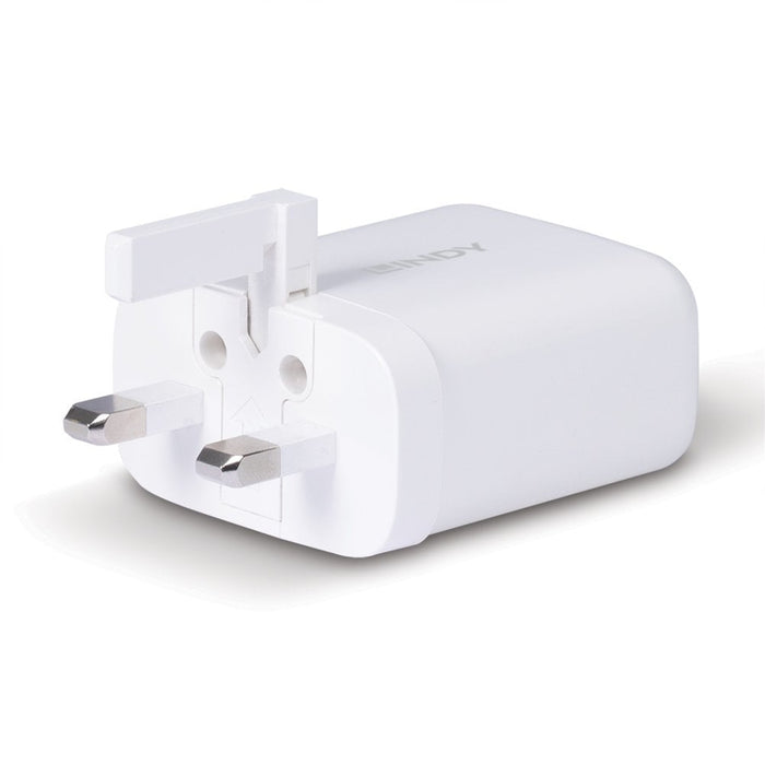 LINDY 73427 65W USB Type C GaN Charger UK Plug - IT Supplies Ltd