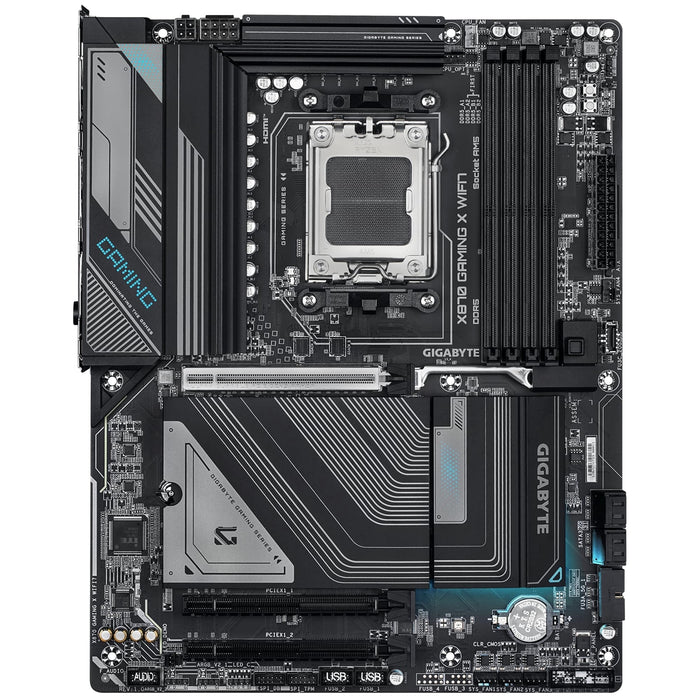 Gigabyte X870 GAMING X WIFI7 AMD AM5 Socket Motherboard, ATX, 4x DDR5 Slots, 3x M.2 Sockets, 3x USB-C Port, Fitted I/O Shield, 2.5GbE LAN, Wi-Fi 7, 1x HDMI Port / 2x USB-C (USB4) - IT Supplies Ltd