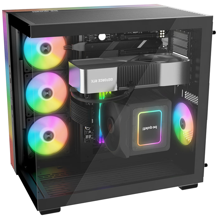 be-quiet! Light Base 600 LX, Black, Midi-Tower ATX Case, Massive ARGB LED Strip, Full Windowed Design, 4x Light Wings LX 120mm PWM fans included - IT Supplies Ltd