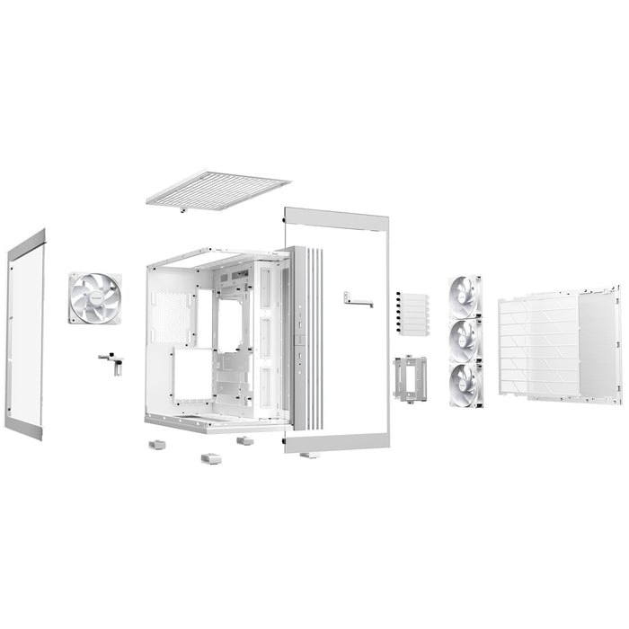 be-quiet! Light Base 600 LX, White, Midi-Tower ATX Case, Massive ARGB LED Strip, Full Windowed Design, 4x Light Wings LX 120mm PWM fans included - IT Supplies Ltd