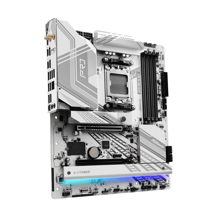 ASRock X870 RIPTIDE WIFI PHANTOM GAMING AMD AM5 Socket Motherboard, ATX, 4x DDR5 Slots, 3x M.2 Sockets, 3x USB-C Port, Fitted I/O Shield, 2.5GbE LAN, Wi-Fi 7, 1x HDMI Port / 2x USB-C (USB4) - IT Supplies Ltd