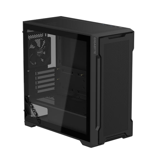 Gigabyte C102 GLASS Mid Tower PC Case - Black, Tempered Glass Side Panel, Optimized Airflow, Dual USB 3.0 Ports, Supports Liquid Cooling Up to 360mm - IT Supplies Ltd