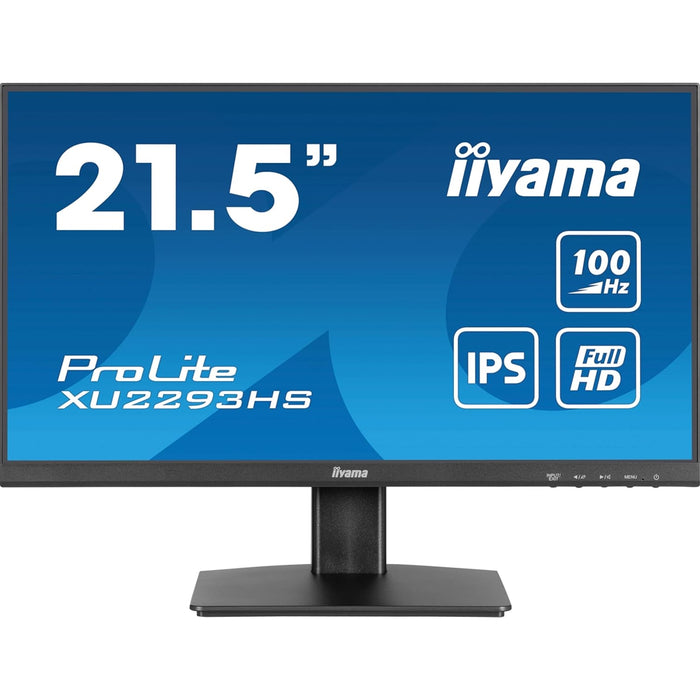 iiyama PROLITE XU2293HS-B6 22 inch IPS Monitor, Full HD, 1ms, HDMI, DisplayPort, Freesync, 100Hz, Speakers, Black, Internal PSU, VESA - IT Supplies Ltd