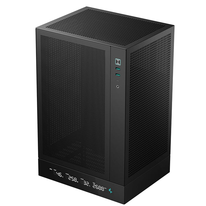 Deepcool CH170 Digital Mini-ITX Case - High Airflow, Tempered Glass Side Panel, Supports Water Cooling, Ultra-Quiet Operation, Compact Design for Efficient Space Management - IT Supplies Ltd