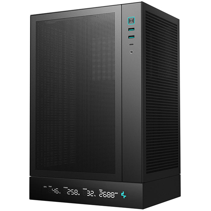 Deepcool CH170 Digital Mini-ITX Case - High Airflow, Tempered Glass Side Panel, Supports Water Cooling, Ultra-Quiet Operation, Compact Design for Efficient Space Management - IT Supplies Ltd