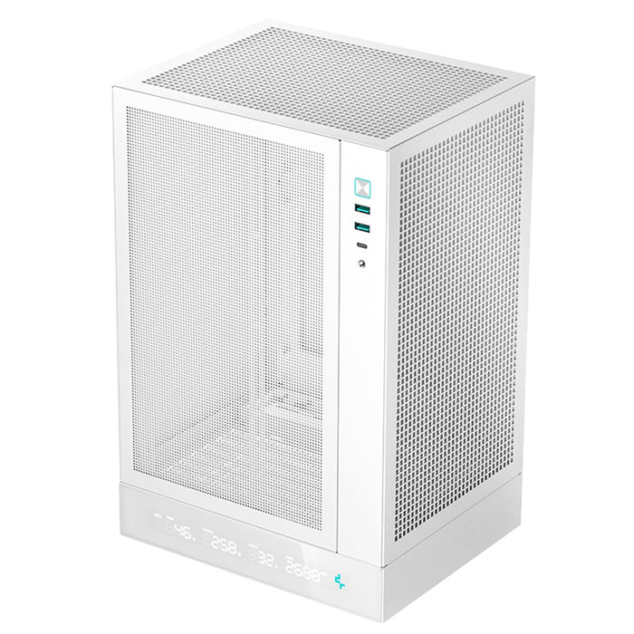 Deepcool CH170 Digital White Mini-ITX Case - High Airflow, Tempered Glass Side Panel, Supports Water Cooling, Ultra-Quiet Operation, Compact Design for Efficient Space Management - IT Supplies Ltd