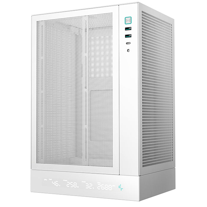 Deepcool CH170 Digital White Mini-ITX Case - High Airflow, Tempered Glass Side Panel, Supports Water Cooling, Ultra-Quiet Operation, Compact Design for Efficient Space Management - IT Supplies Ltd