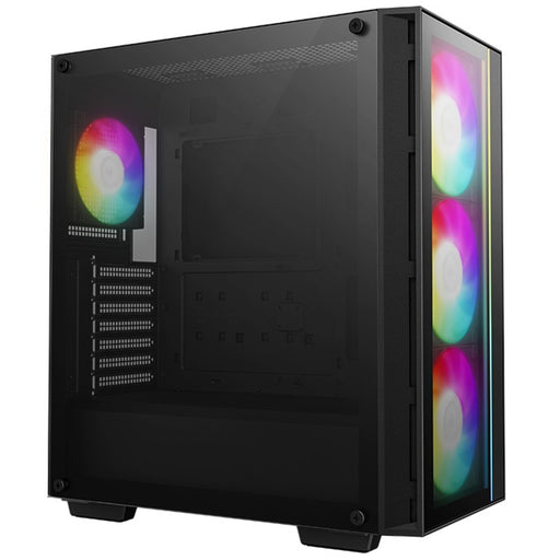 DeepCool MATREXX 55 V4 C Mid-Tower ATX Case, Type-C and USB 3.0, front ARGB fans and front LED strip, Tempered Glass Side Panel - IT Supplies Ltd