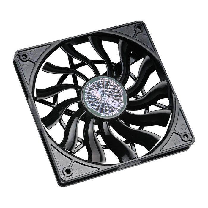 Akasa 120mm Slim Fan - PWM, Low Noise, High Airflow, 12V DC Axial Fan for HTPC and Slim Systems (Model: AK-FN078-KT02, 2-Pack) - IT Supplies Ltd