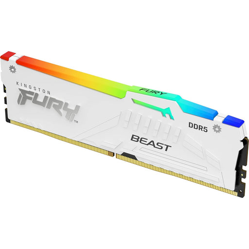 Kingston FURY Beast KF564C32BWA-32 32GB (1x32GB) RGB White System Memory, 6400MT/s, DDR5, CL32, DIMM, AMD EXPO Certified - IT Supplies Ltd