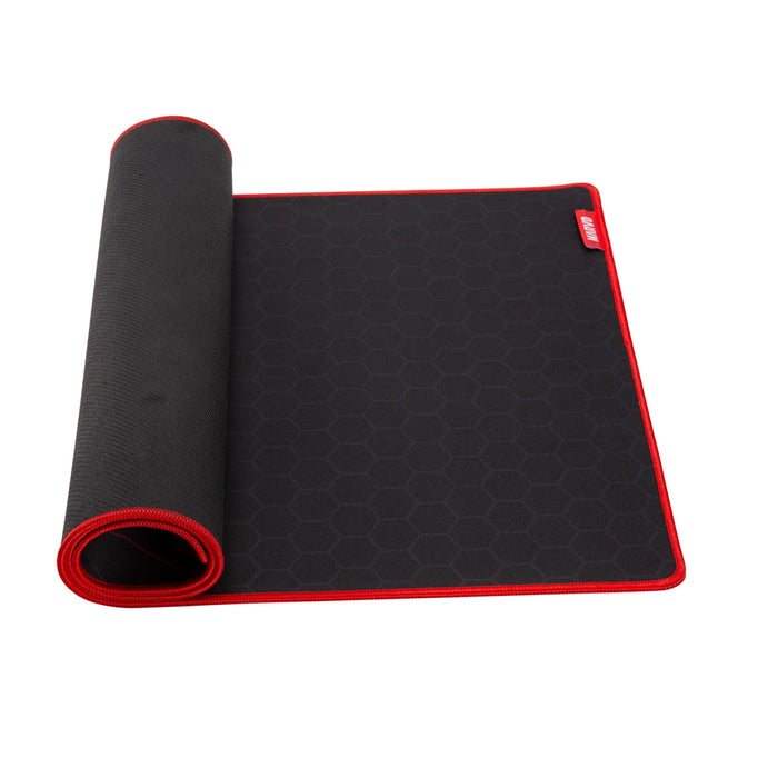 Marvo G48 Gaming Mouse Pad, X-Large 900x400x3mm, Soft Microfiber Surface for speed and control with Non-Slip Rubber Base and Stitched Edges, Black and Red