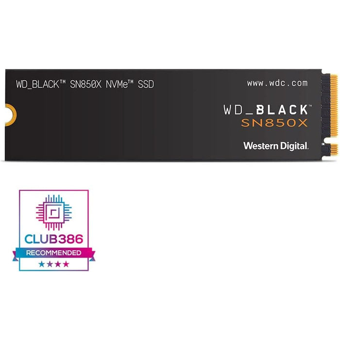 WD Black SN850X (WDS200T2X0E) 2TB NVMe SSD, M.2 Interface, PCIe Gen4, 2280, Read 73000MB/s, Write 6300MB/s, 5 Year Warranty