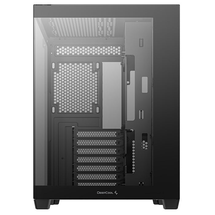 DeepCool CG530 Dual-Chamber Mid Tower Case, Tempered Glass Panels, Advanced Cooling Support, Exceptional Cable Management, Black