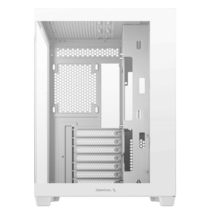 DeepCool CG530 Dual-Chamber Computer Case, Tempered Glass Panels, Advanced Cooling Support, Exceptional Cable Management, White