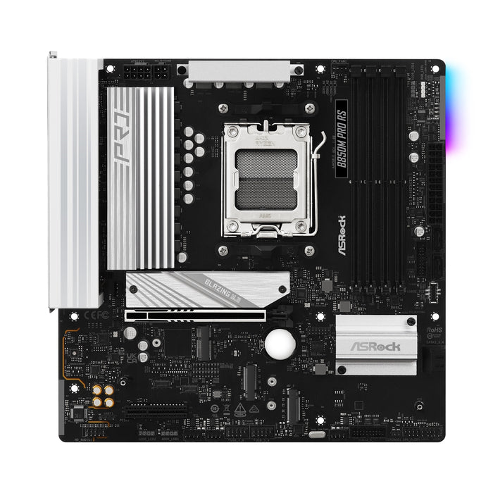 ASRock B850M Pro RS | AM5, DDR5, PCIe 5.0, M.2, USB-C, 2.5GbE, HDMI Motherboard