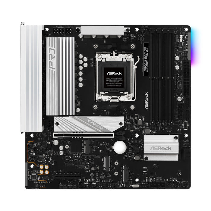 ASRock B850M Pro RS | AM5, DDR5, PCIe 5.0, M.2, USB-C, 2.5GbE, HDMI Motherboard