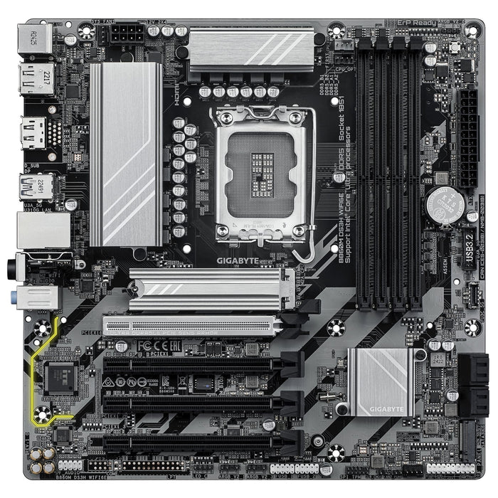 Gigabyte B860M DS3H WIFI6E Micro-ATX Motherboard | DDR5, M.2, Wi-Fi 6E