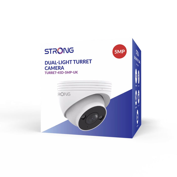 Strong TURRET-45D-5MP-UK 5MP Super HD Turret IP Camera with AI and Audio