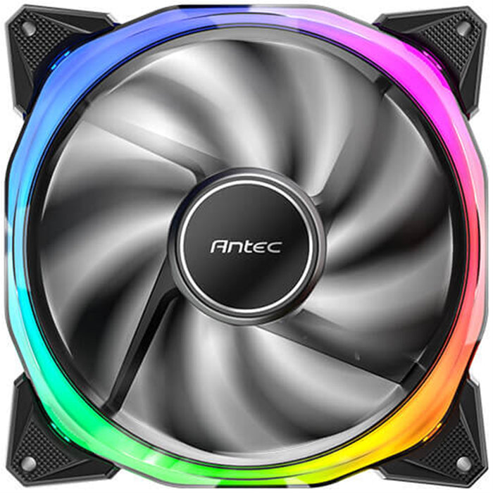 Antec Fusion T3 140mm ARGB PWM Case Fan - Hydraulic Bearing, 600-1500 RPM, Black