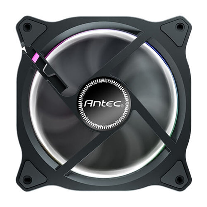 Antec Neon 120 ARGB PWM Case Fan, 3 Pack, Hydro Bearing, 800-1600 RPM, Black