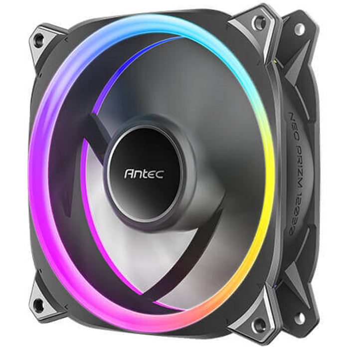 Antec Neo Prizm T3 120 ARGB PWM Case Fan - Hydro Bearing, 600-2000 RPM, Black