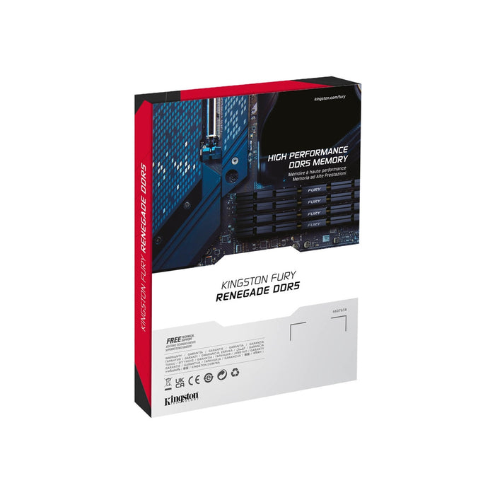 Kingston FURY Renegade KF560C32RSK2-96, 96GB (2x48GB) System Memory, DDR 5, 6000MHz, Silver, 1.35V, CL32, non-ECC Unbuffered