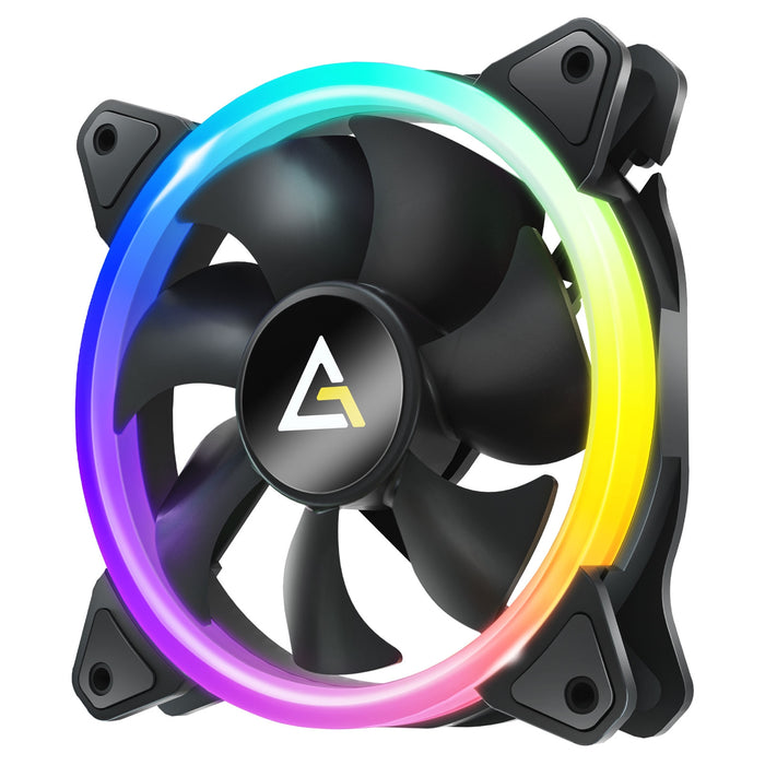 Antec Neon 120 ARGB PWM Case Fan - Hydro Bearing, 800-1600 RPM, Black