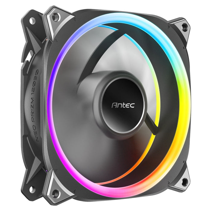 Antec Neo Prizm T3 140 ARGB PWM Case Fan - Hydro Bearing, 600-1500 RPM, Black