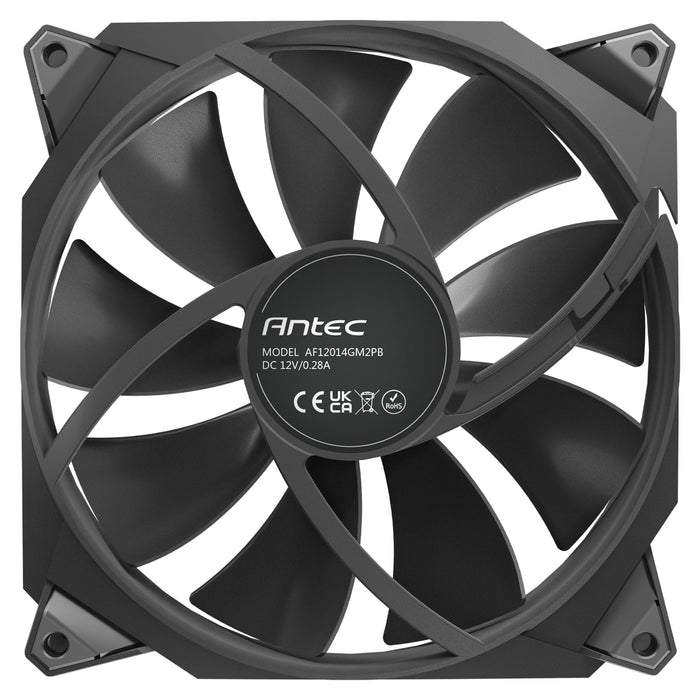 Antec Storm T3 140mm PWM Case Fan, 3 Pack, Fluid Dynamic Bearing, 600-1500 RPM, Black