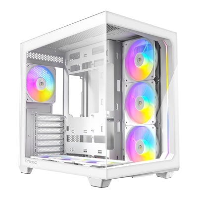 ANTEC Constellation C5 White ARGB Case, 270° Full-view tempered glass, Dual Chamber, Support back-connect motherboards, 7 x ARGB PWM fans with built-in fan controller, ATX, Micro-ATX, ITX - IT Supplies Ltd