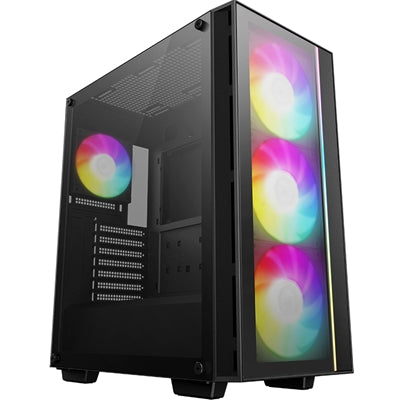 DeepCool MATREXX 55 V4 C Mid-Tower ATX Case, Type-C and USB 3.0, front ARGB fans and front LED strip, Tempered Glass Side Panel - IT Supplies Ltd