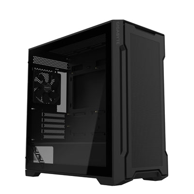 Gigabyte C102 GLASS Mid Tower PC Case - Black, Tempered Glass Side Panel, Optimized Airflow, Dual USB 3.0 Ports, Supports Liquid Cooling Up to 360mm - IT Supplies Ltd