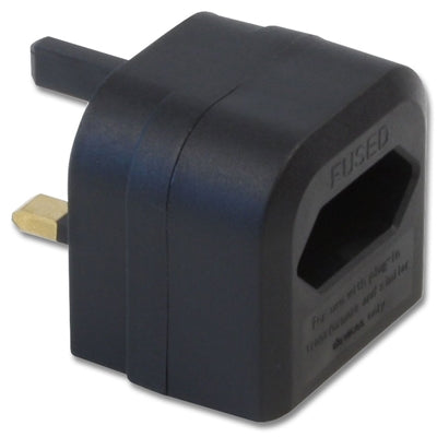 Lindy Euro Transformer to UK Adapter Plug, Black - IT Supplies Ltd