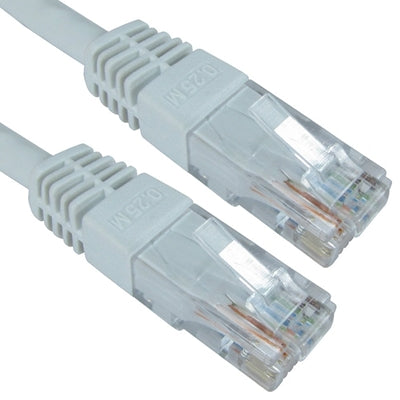 RJ45 (M) to RJ45 (M) CAT6 White OEM Moulded Boot Copper UTP Network Cable 0.25m - IT Supplies Ltd